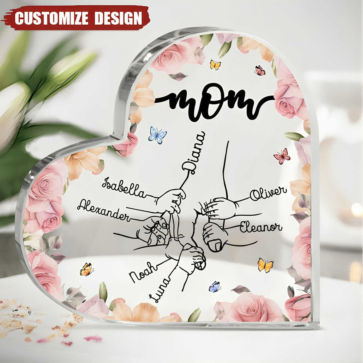 Holding Mom's Hand - Personalized Acrylic Plaque