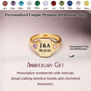 Personalized Custom Initia & Special Date Ring