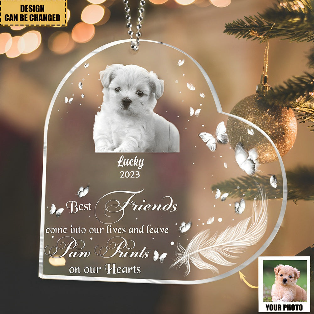 If Love Could Have Saved You You Would Have Lived Forever-Custom Personalized Memorial Pet Photo Heart Acrylic Ornament