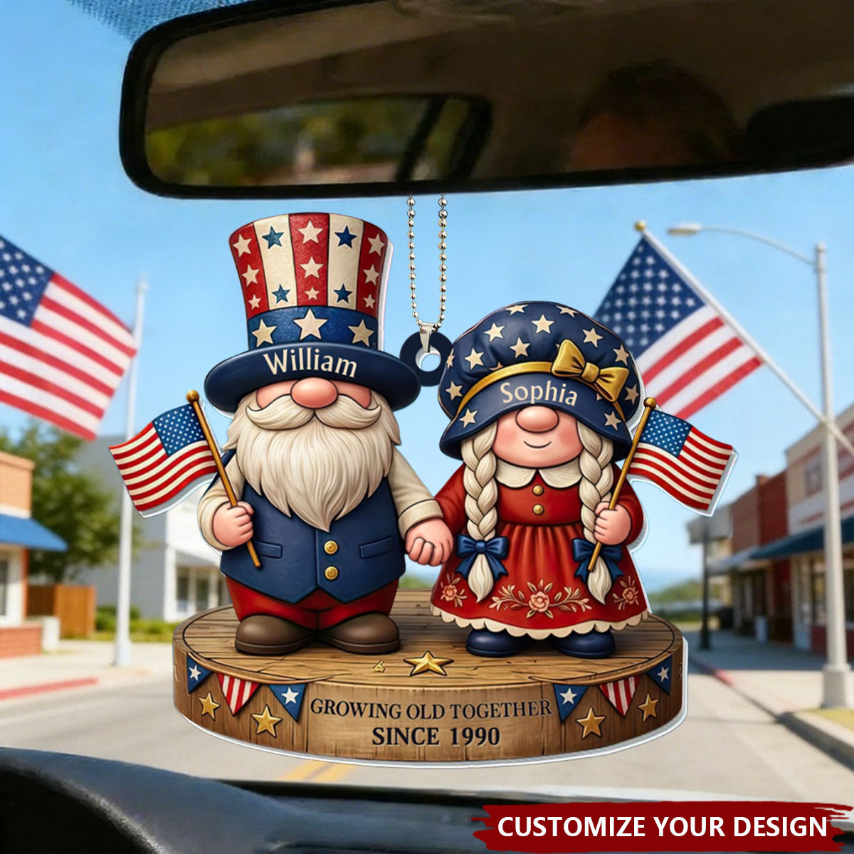 Growing Old Together, Acrylic Ornament, Gift For Couples