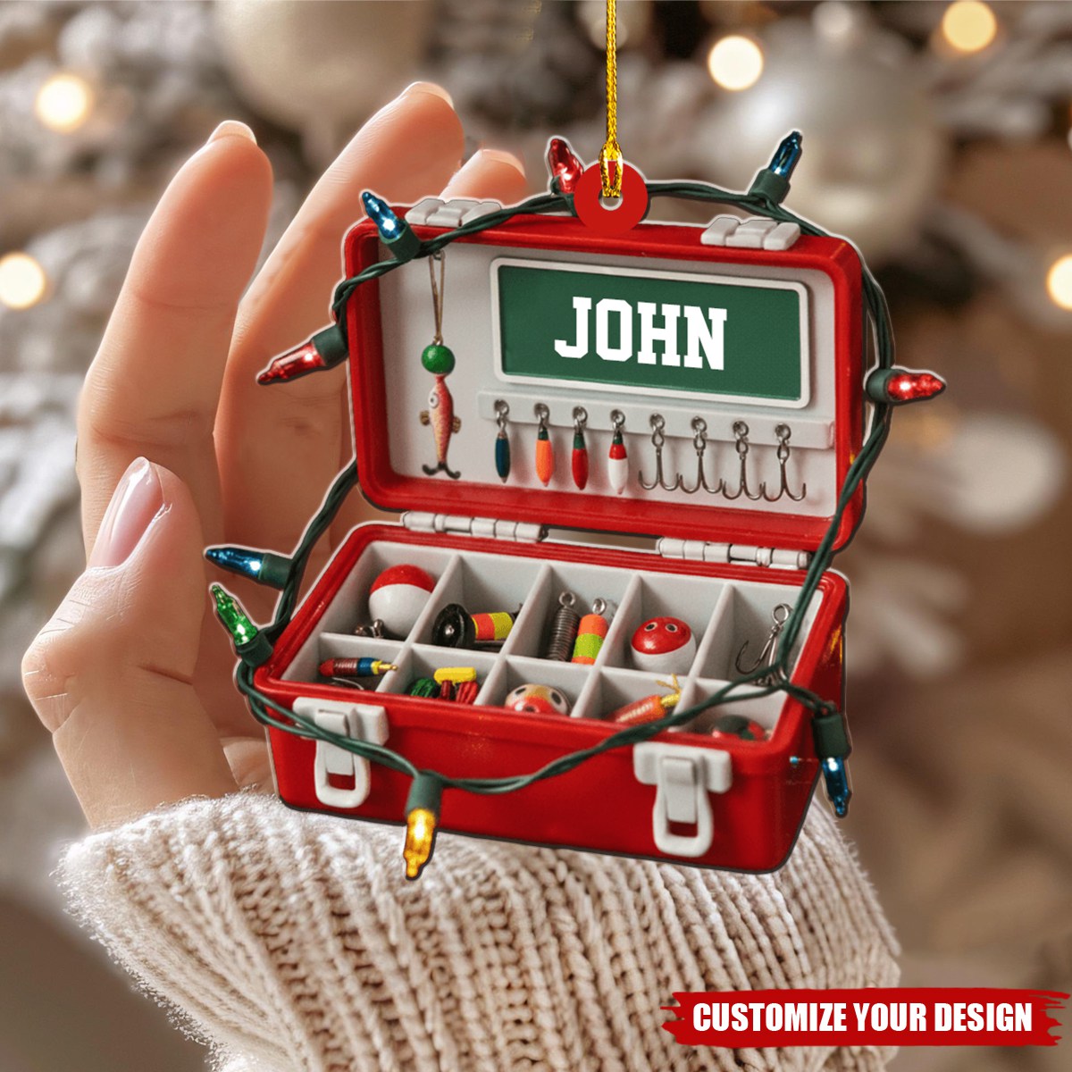 Merry Fishmas - Personalized Fishing Ornament