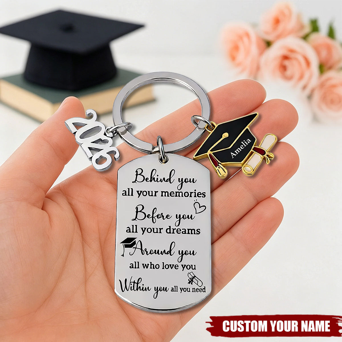 Custom 2026 Graduation Keychain, Graduation Keepsake For Her, Him, Friend