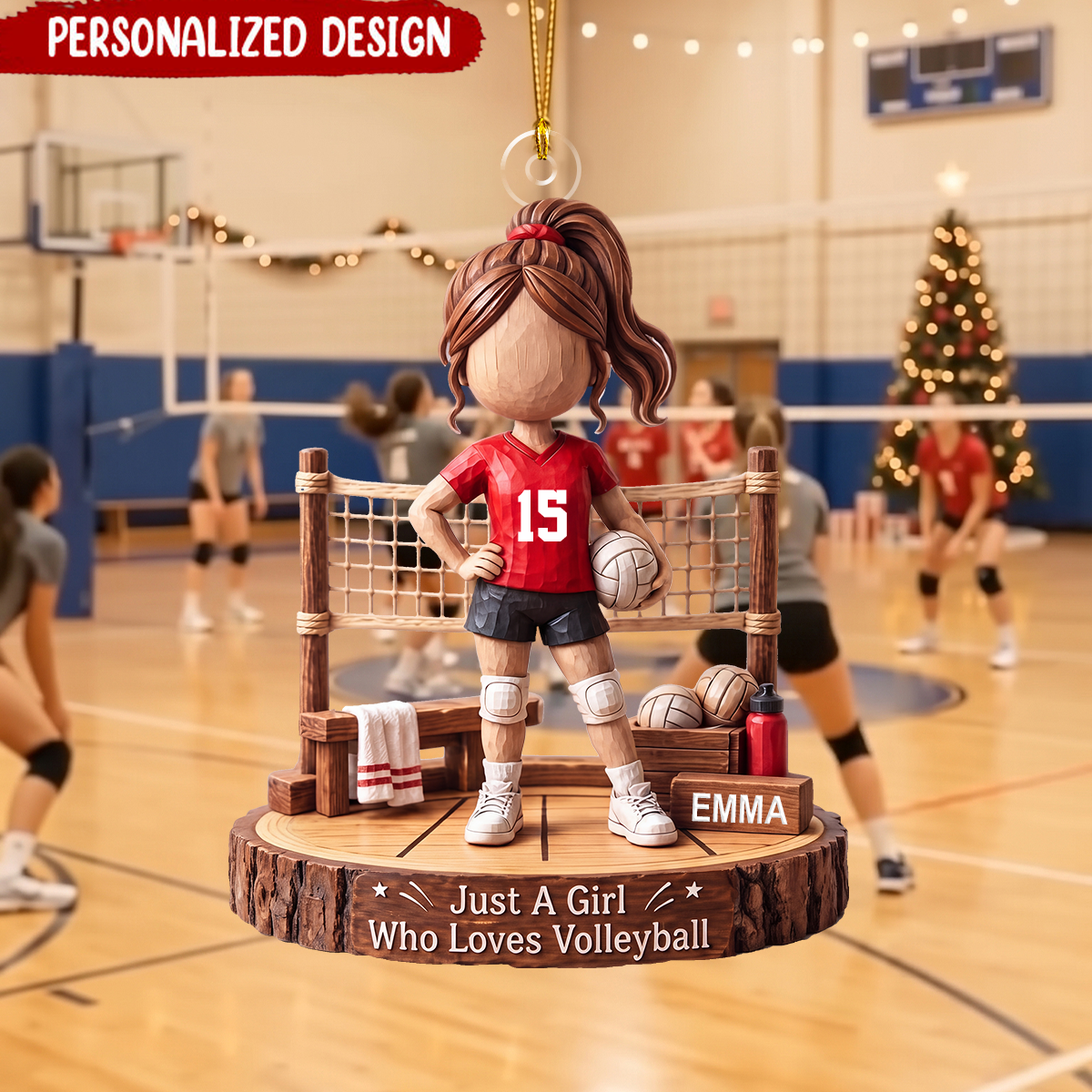 Personalized Volleyball Player Christmas Ornament-Soccer Player Gift