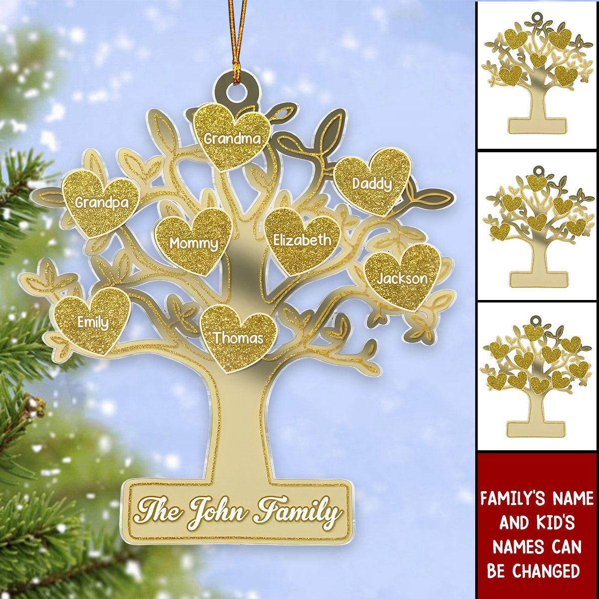 Home Is Where Our Story Begins - Family Personalized Custom Mirrored Acrylic Ornament