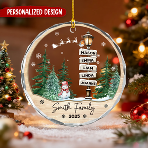 Personalized Family Names Christmas Ornament