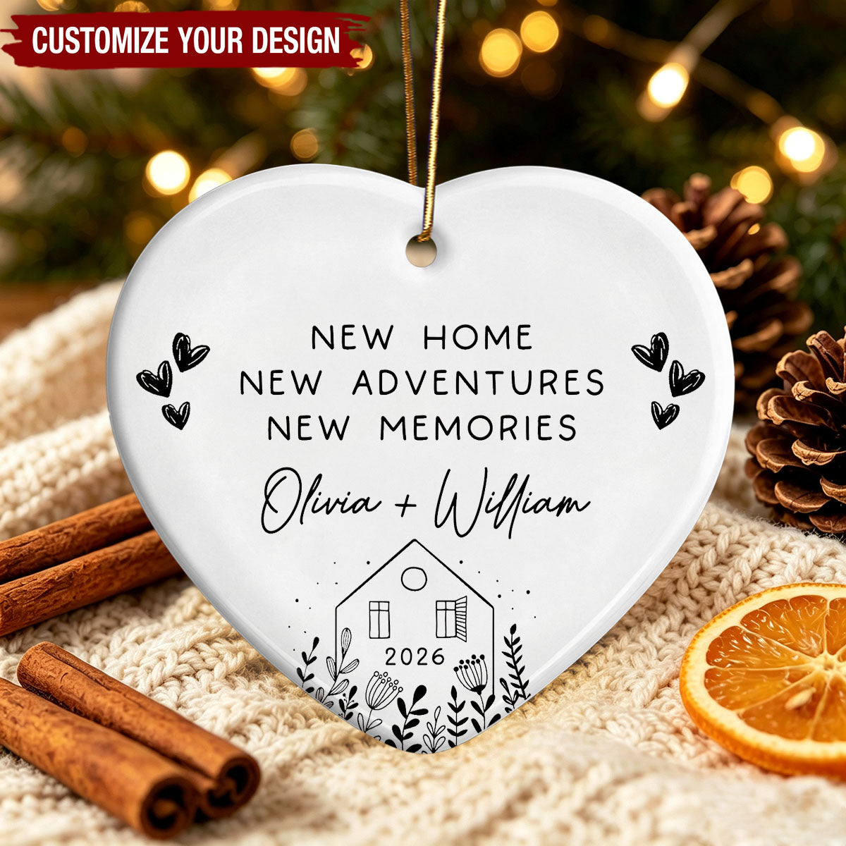 Personalized New Home Ornament 2026 - Housewarming Gift Keepsake