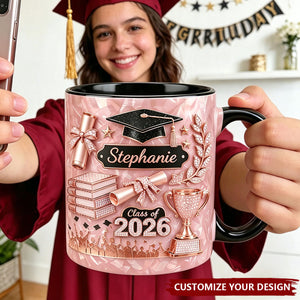 Personalized 2026 Graduation Gift 3D Effect Coffee Mug