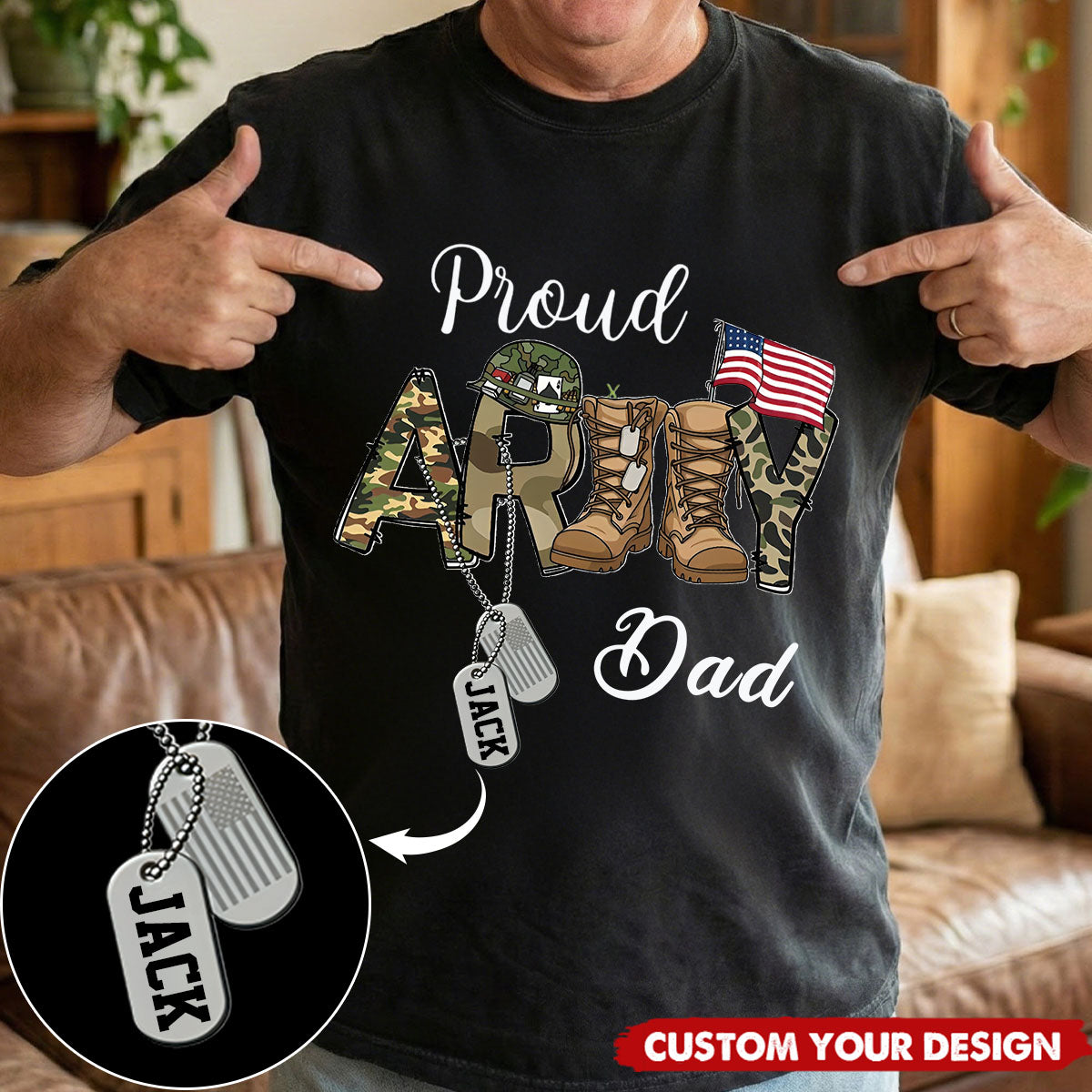 Custom Proud Army Family Mom Dad Sister Brother Shirts,  Military Family Gift