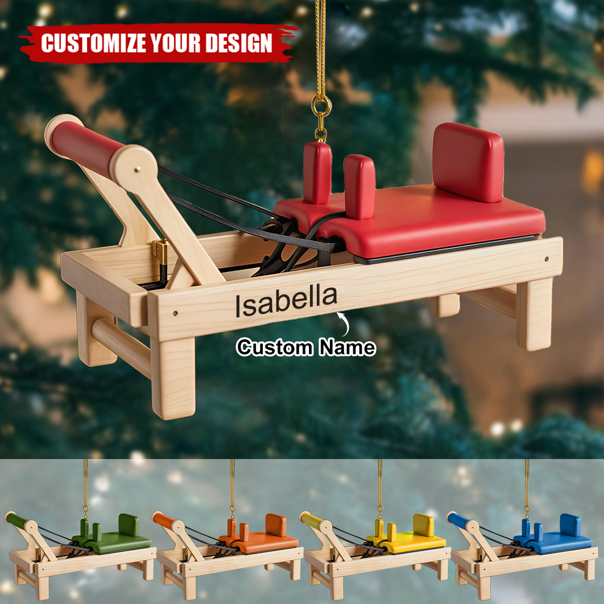 Personalized Pilates Equipment Acrylic Ornament