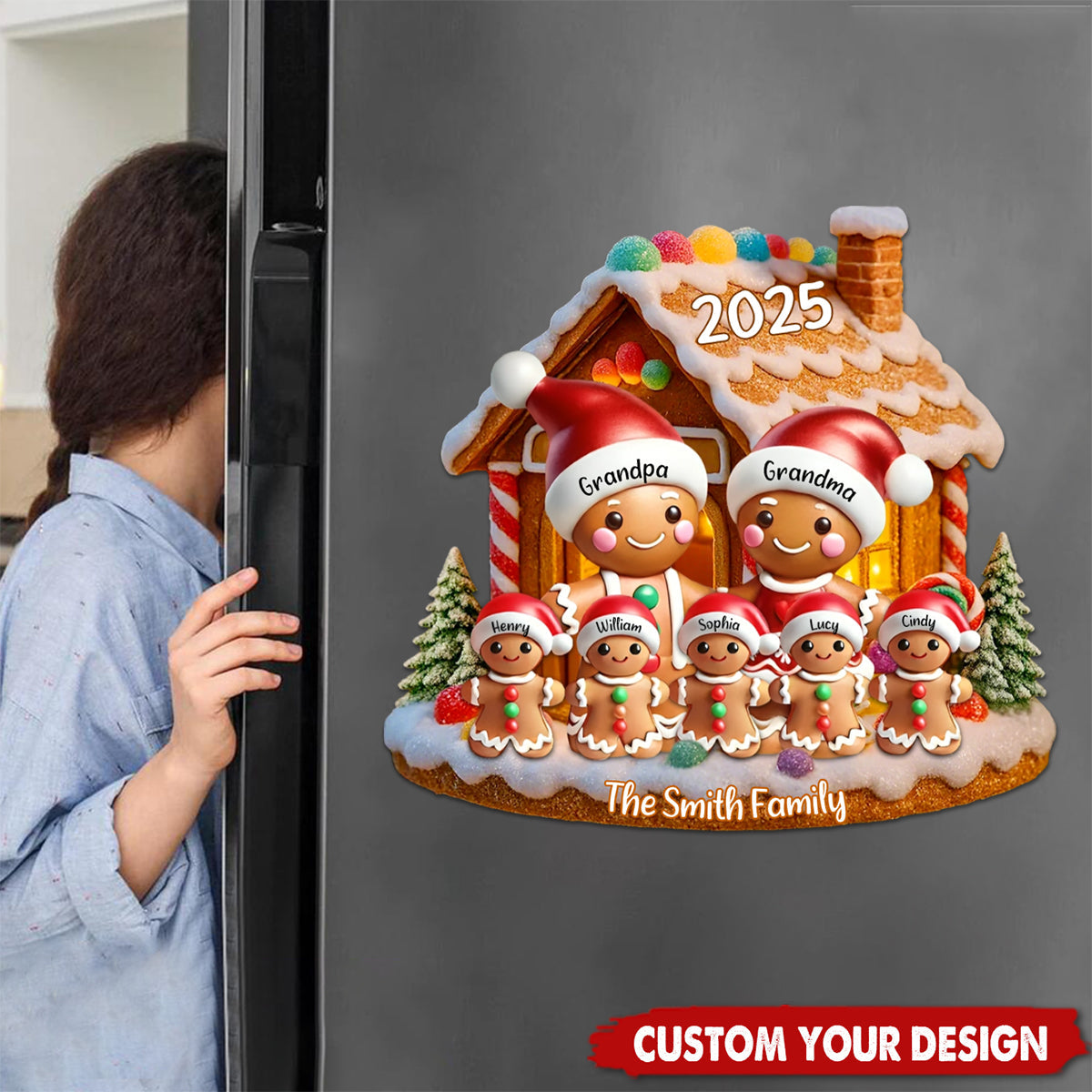 Sweet Cookie Family - Personalized Gingerbread Christmas Decal
