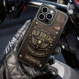 Old Bikers Club-Personalized Biker Fully Printed Wallet Phone Case