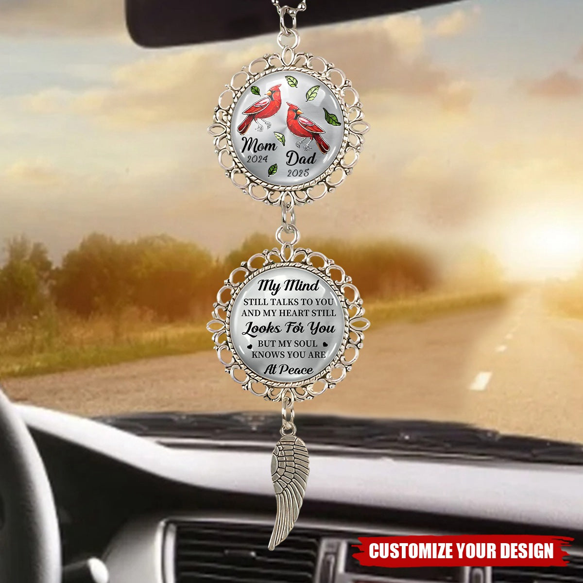 Memorial My Mind Still Talks To You - Personalized Pendant Charm