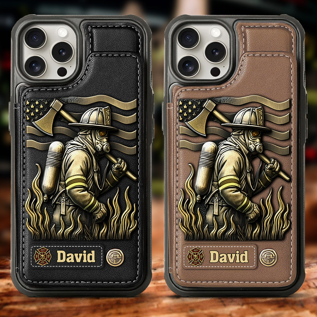 Proud Firefighter - Personalized Firefighter Wallet Phone Case