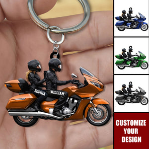 Motorbike Couple Keychain- Personalized Gift For Motorcycles Lovers