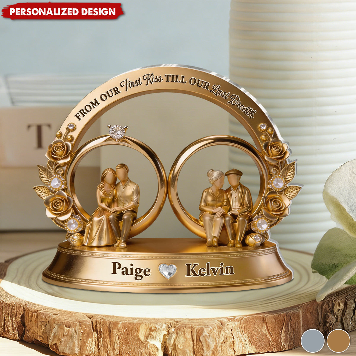 From Our First Kiss Till Our Last Breath - Personalized Custom Shaped Acrylic Plaque