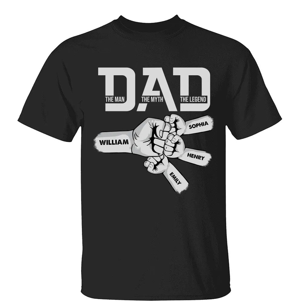 DAD The Man The Myth The Legend Fist Bump Personalized Shirt