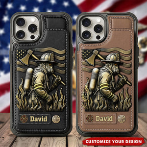 Proud Firefighter - Personalized Firefighter Wallet Phone Case