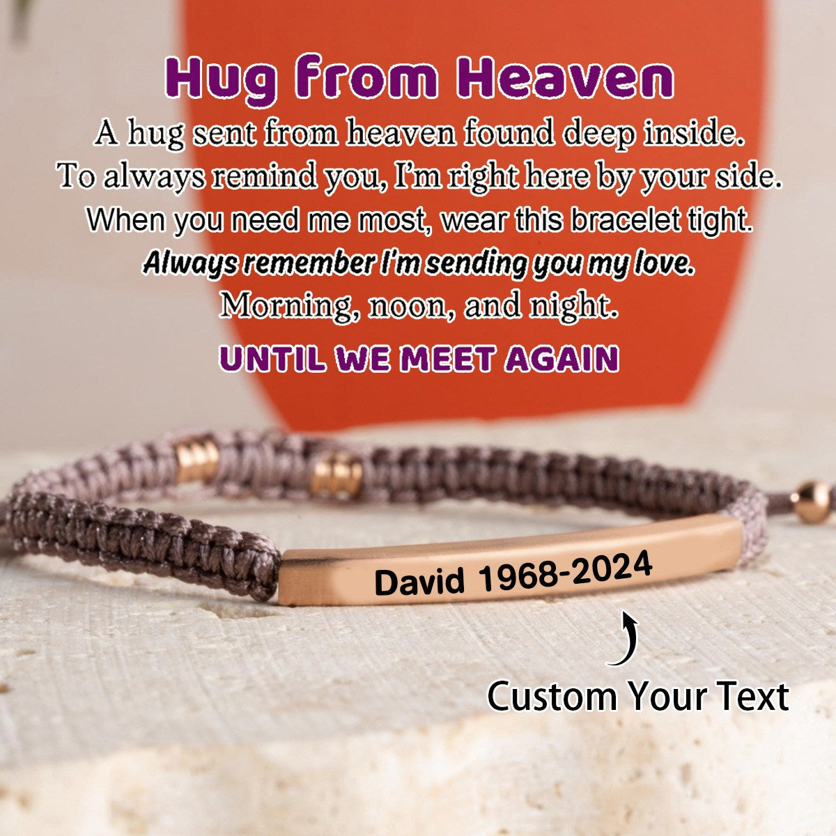 Personalized Custom Text Unisex Bracelet  - Gift For Lover