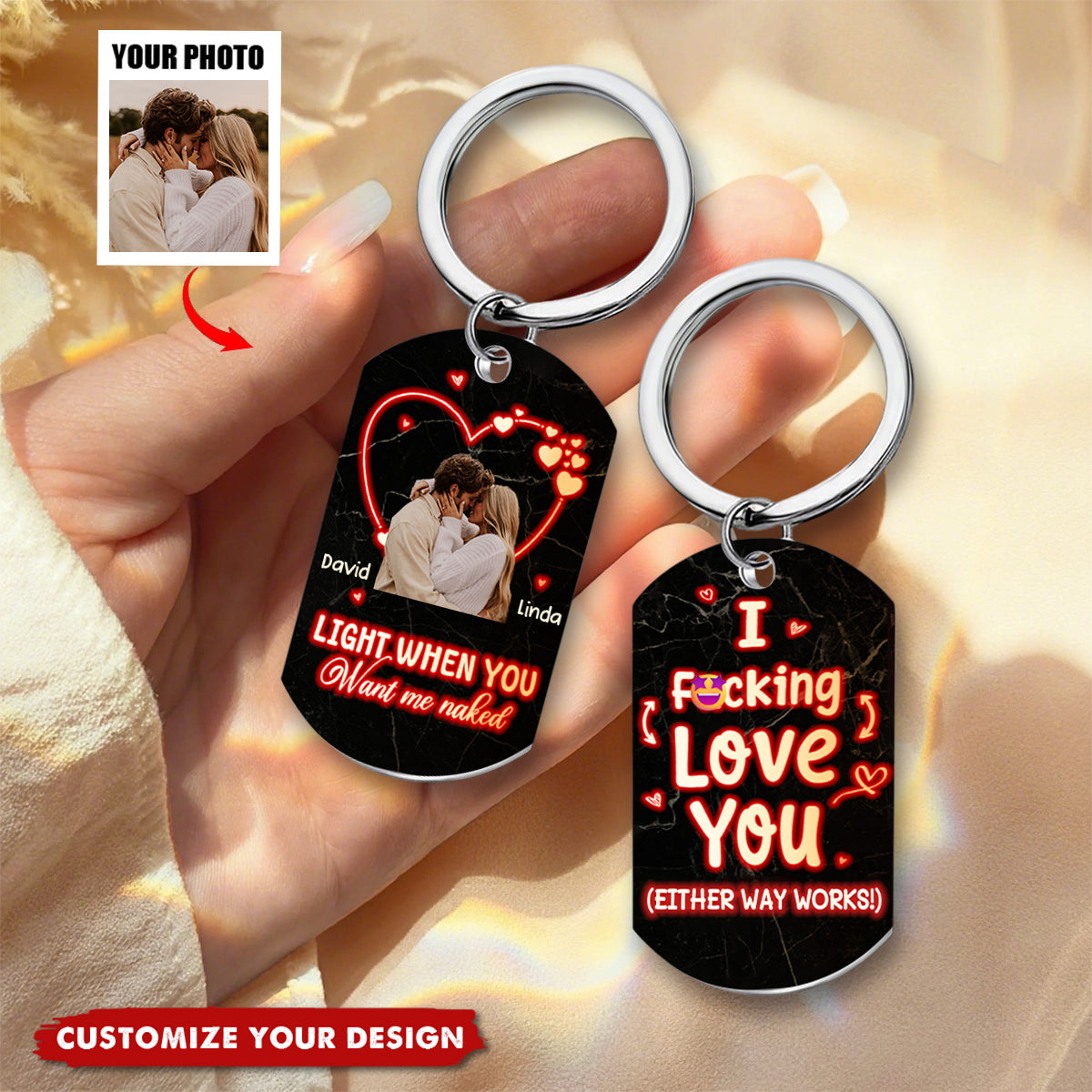 I Love You - Either Way Works! - Personalized Keychain - Gift For Couples