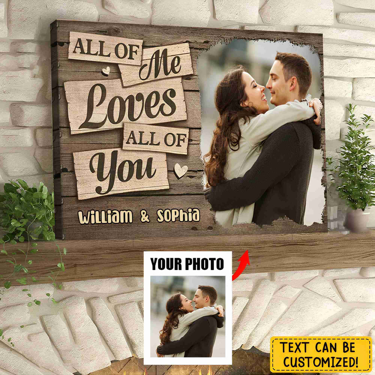 I Completely Love You - Upload Image, Gift For Couples, Husband Wife - Personalized Horizontal Poster