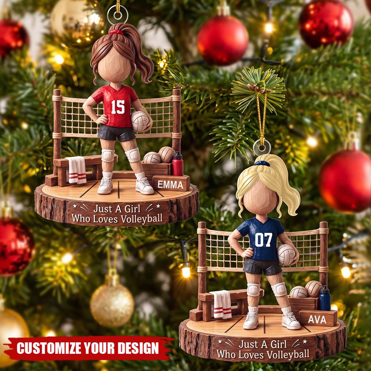 Personalized Volleyball Player Christmas Ornament-Soccer Player Gift