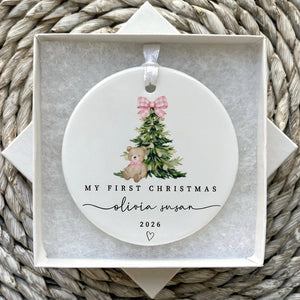 Personalized Baby First Xmas Ornament with Baby Name