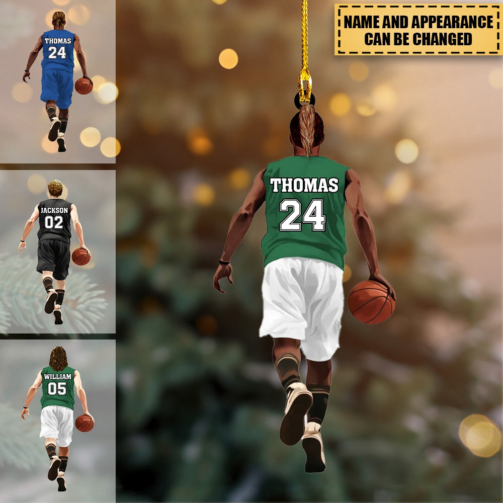 Personalized Basketball Boy Ornament - Gift For Basketball Lover