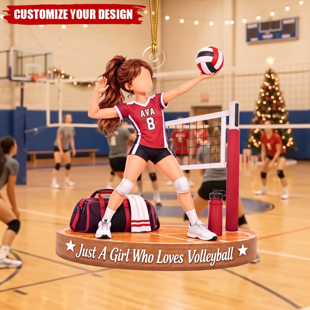 Personalized Volleyball Player Christmas Ornament-Custom Name Gift