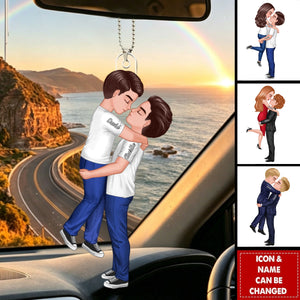 Custom LGBTQ Love Car Ornament – Personalized Romantic Gift For LGBTQ Partners