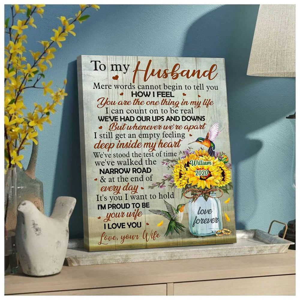 Gift For Husband, Husband And Wife, Mere Words Cannot Begin To Tell You, How I Feel