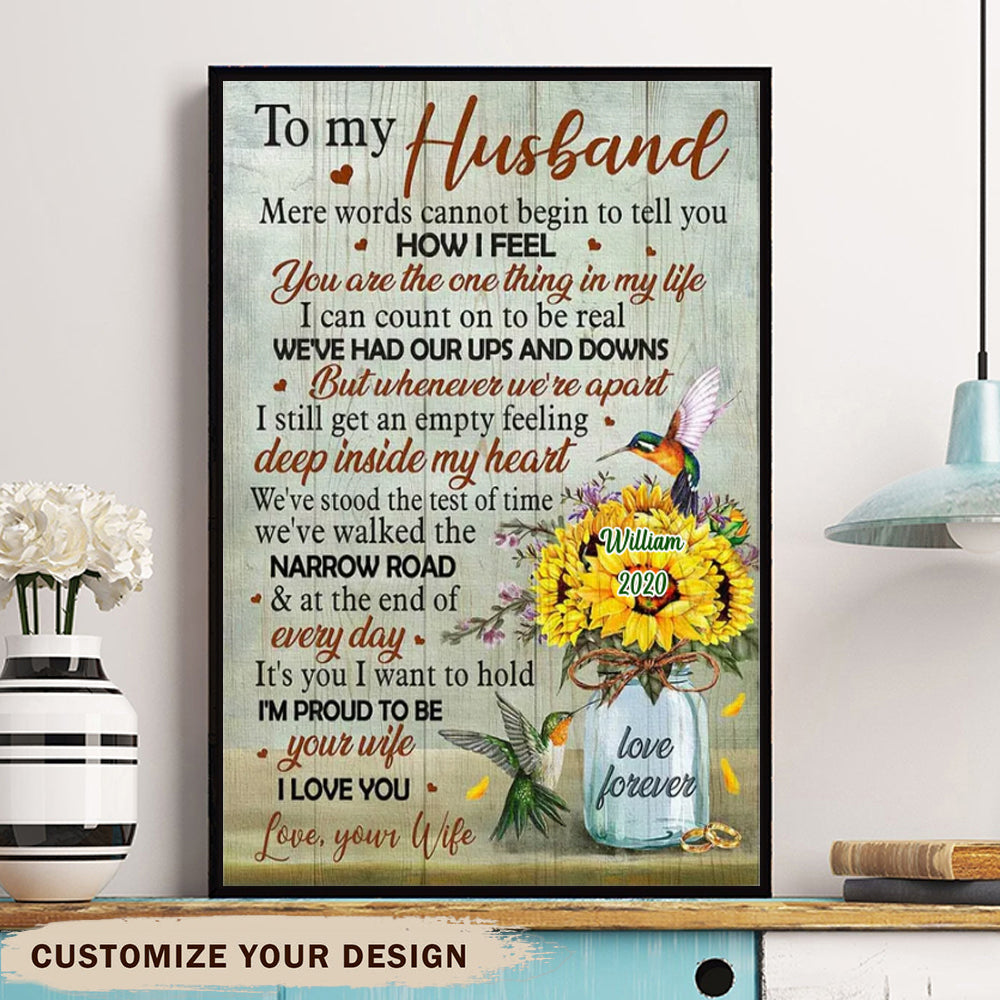 Gift For Husband, Husband And Wife, Mere Words Cannot Begin To Tell You, How I Feel