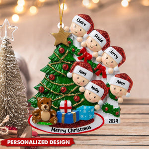 Happy Family Christmas Tree Name Customized Home Orament Gift-Personalized Customized Gift