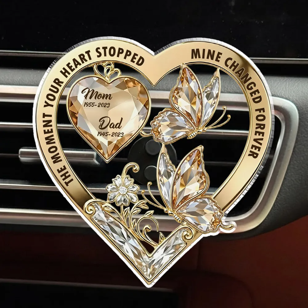 The Moment My Heart Changed Forever - Personalized Custom Car Vent Clip