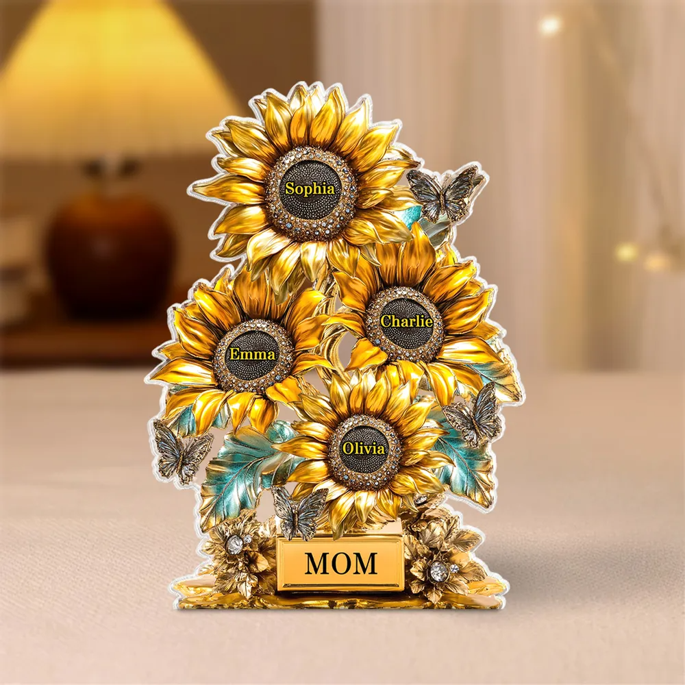 Sunflower Garden  - Family Personalized Custom Acrylic Plaque Custom Shape