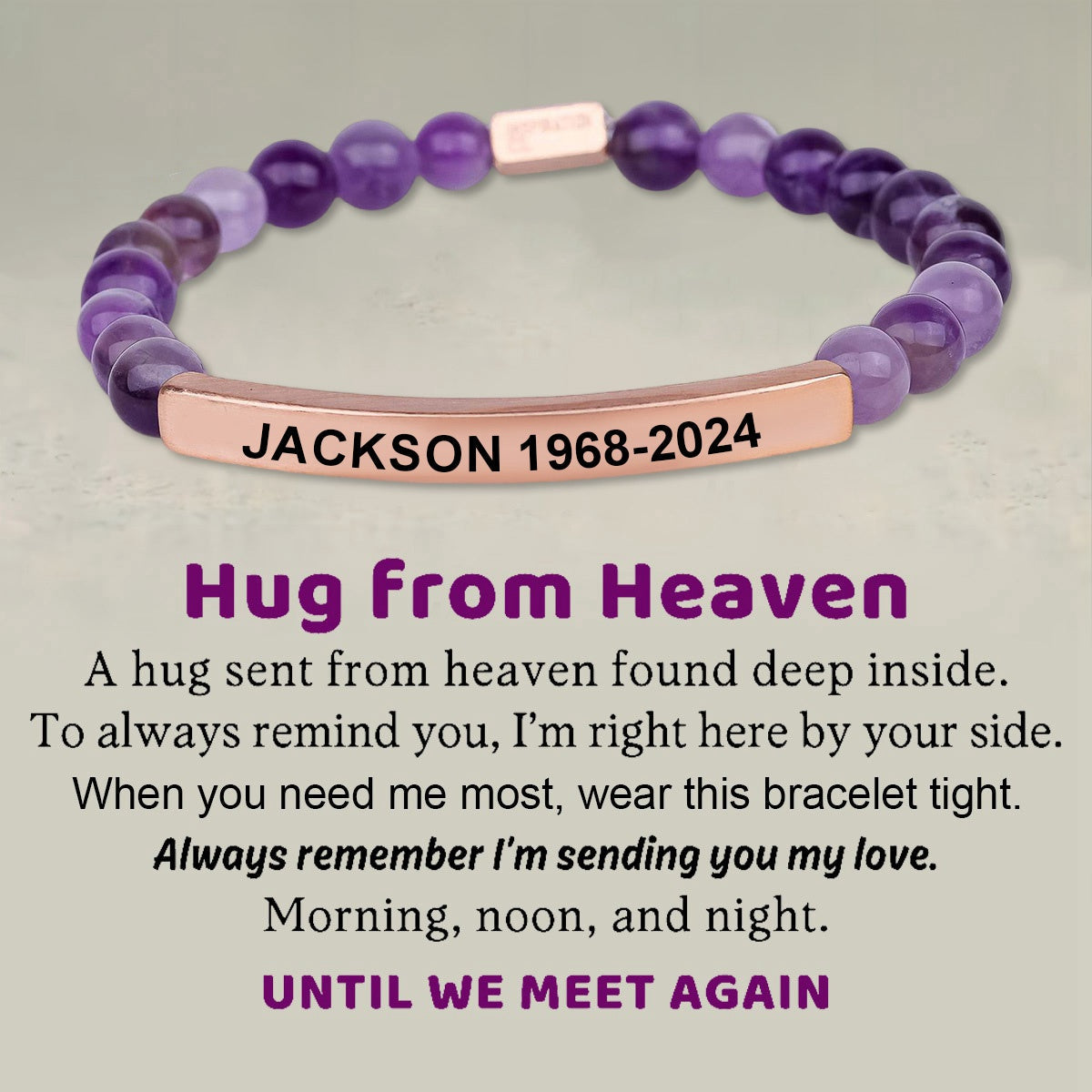 Personalized Custom Memorial Text  Bracelet  - Gift For Love One
