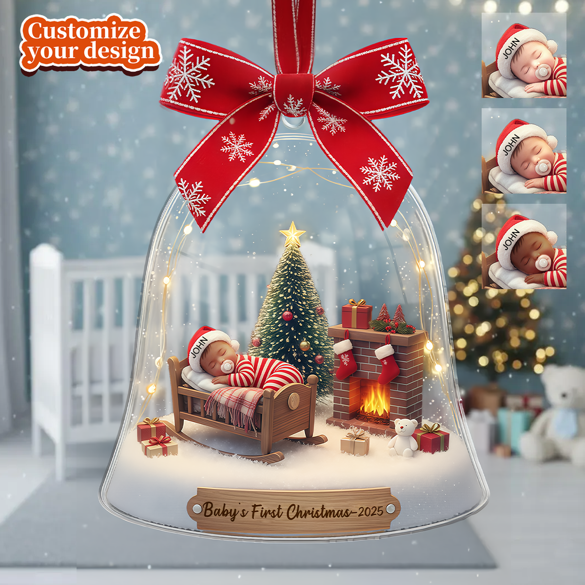 Personalized Baby's First Christmas Acrylic Ornament
