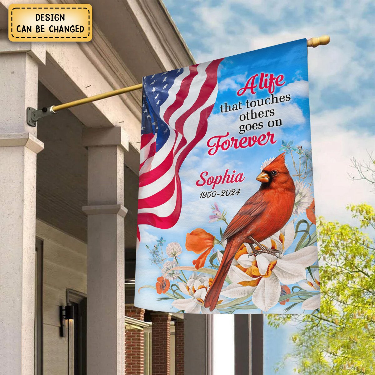 A Life That Touches Others Goes On Forever - Personalized Garden Flag