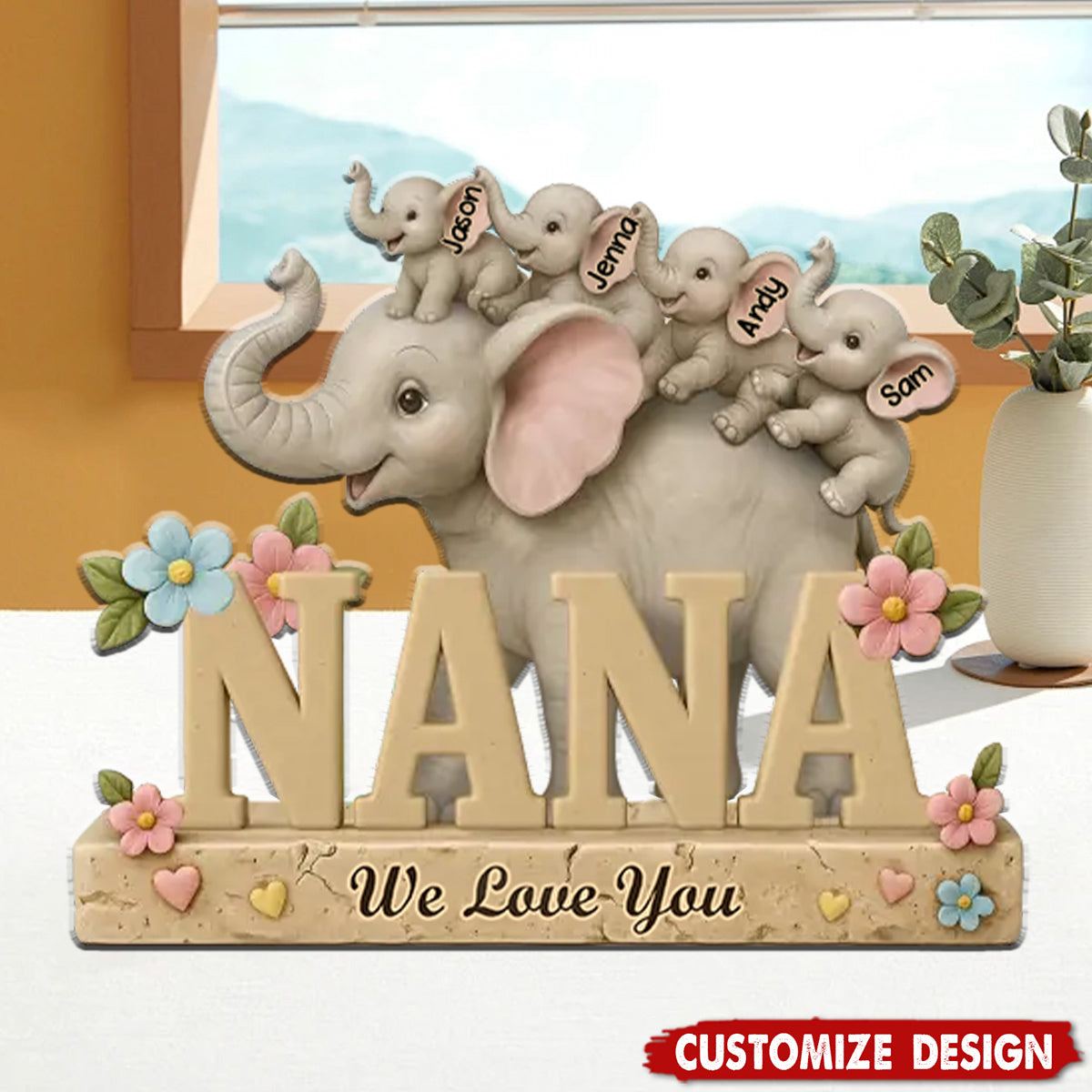 Love You A Ton, Mama - Family Personalized Custom Acrylic Plaque Custom Shape