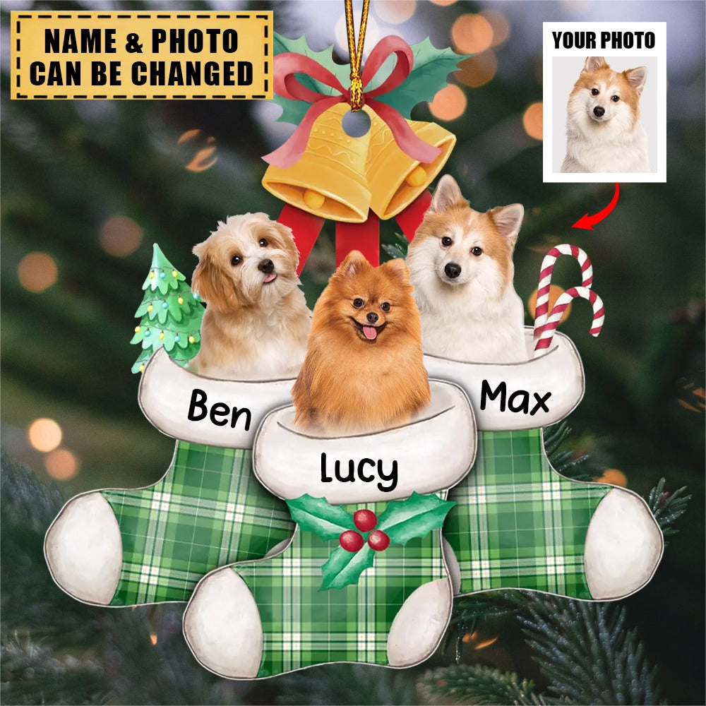 Custom Stocking Photo - Personalized Acrylic Ornament, Gift For Christmas