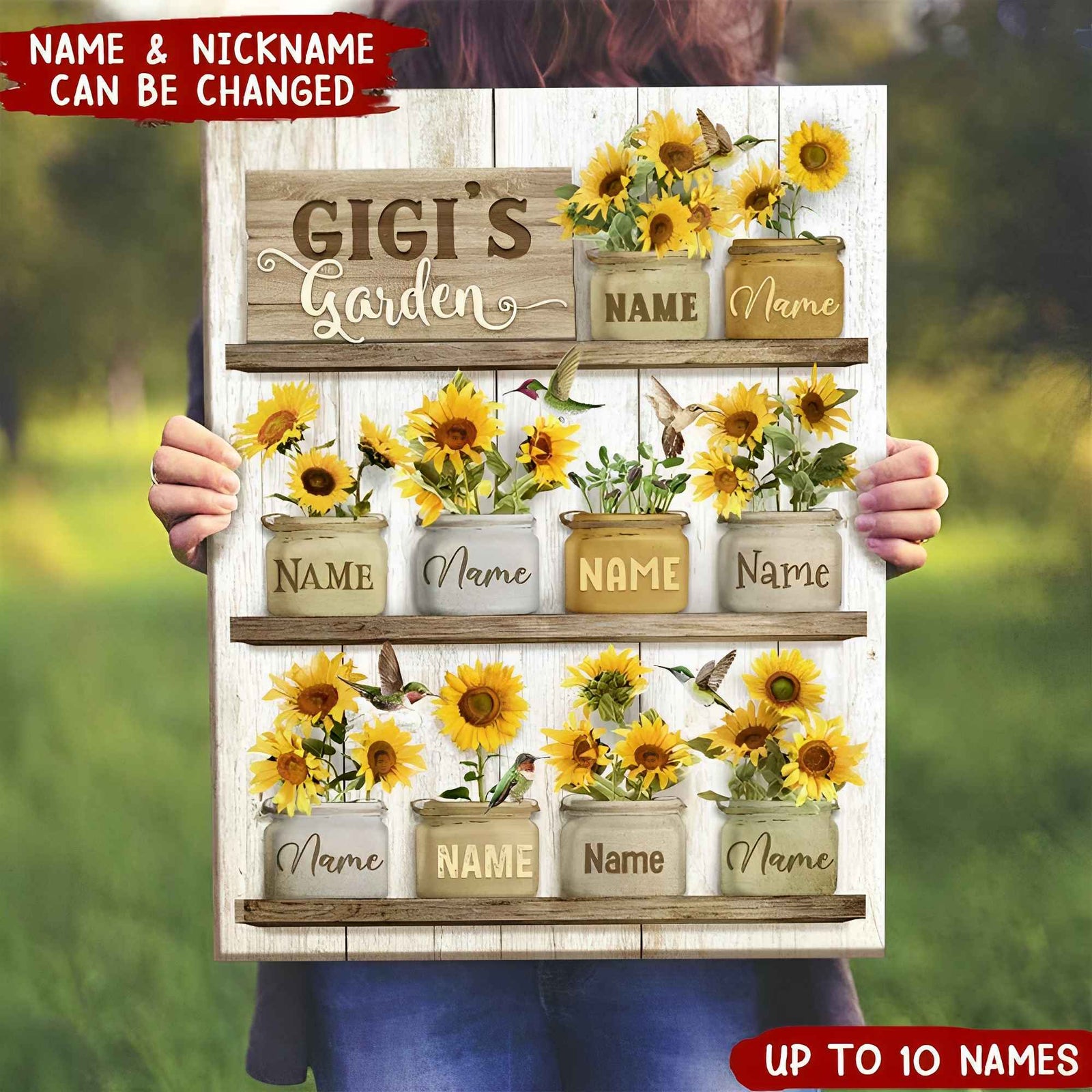 Personalized Gifts For Grandma-Sunflower Grandma’s Garden Canvas