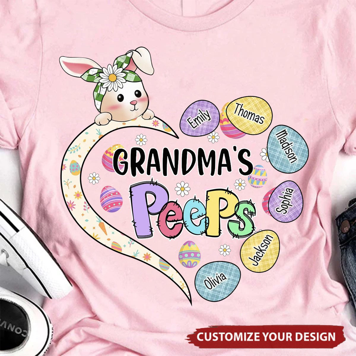 Mama's Little Bunnies Make Life Sweet - Family Personalized Custom T-shirt