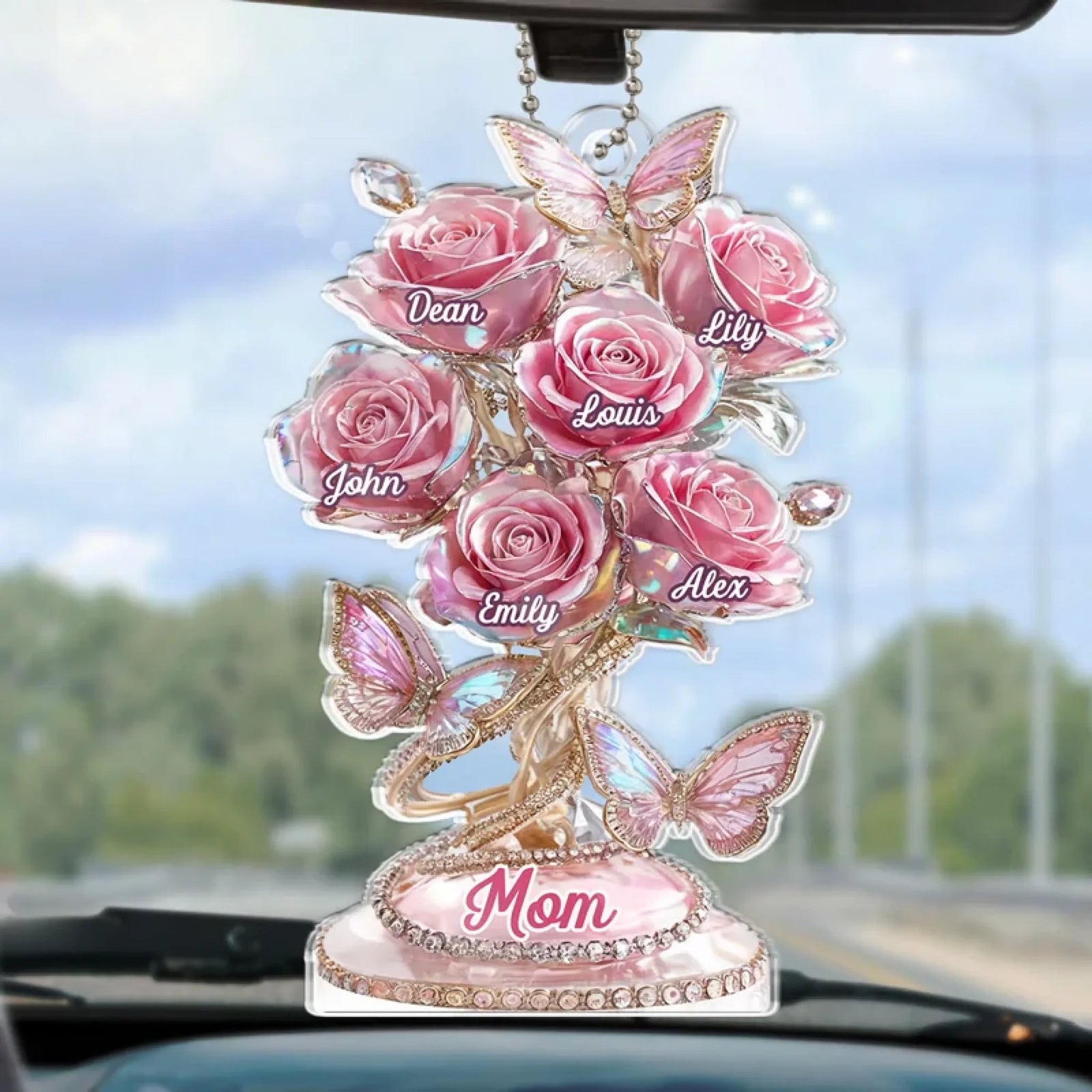 Every Rose Tells Your Story - Family Personalized Custom Car Ornament