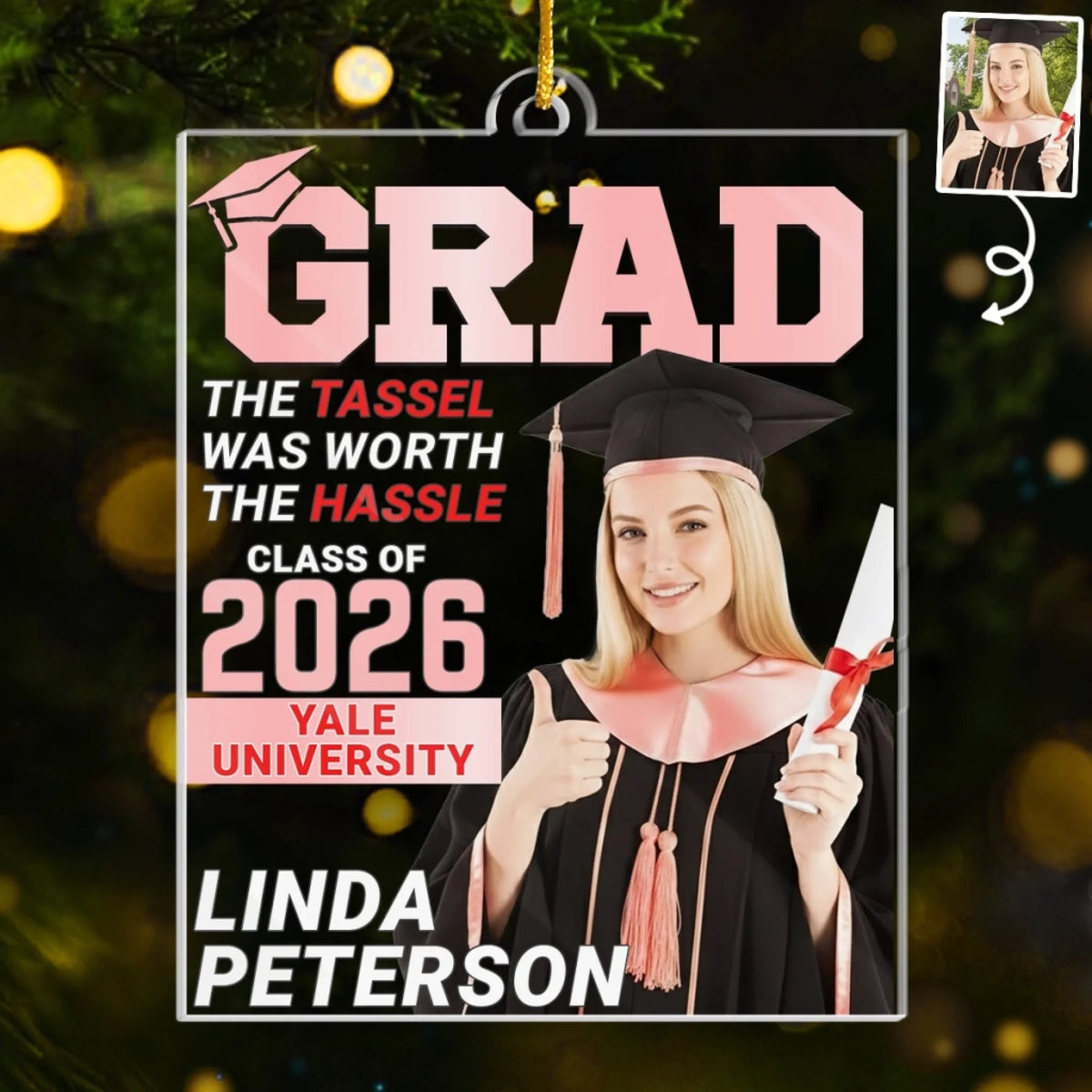 The Best Is Yet To Come - Custom Photo Magazine Acrylic Ornament