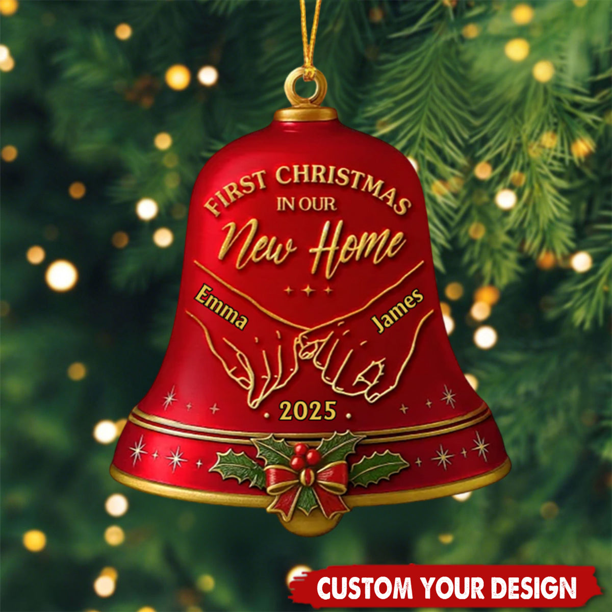 Together Under The Christmas Bells - Personalized Anniversary Christmas Wedding Gifts