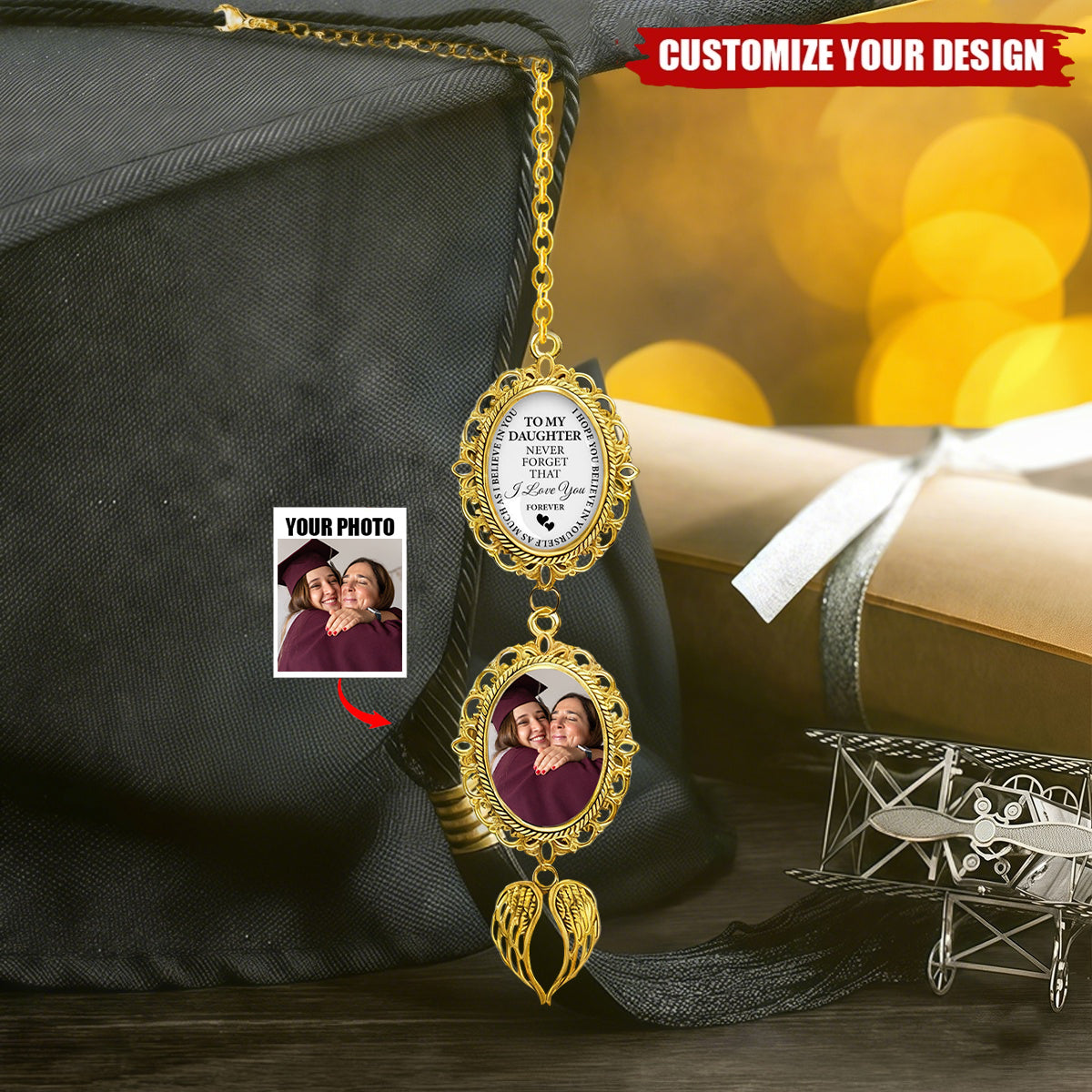 Never Forget That I Love You Forever - Personalized Tassel Charm Graduation Gift