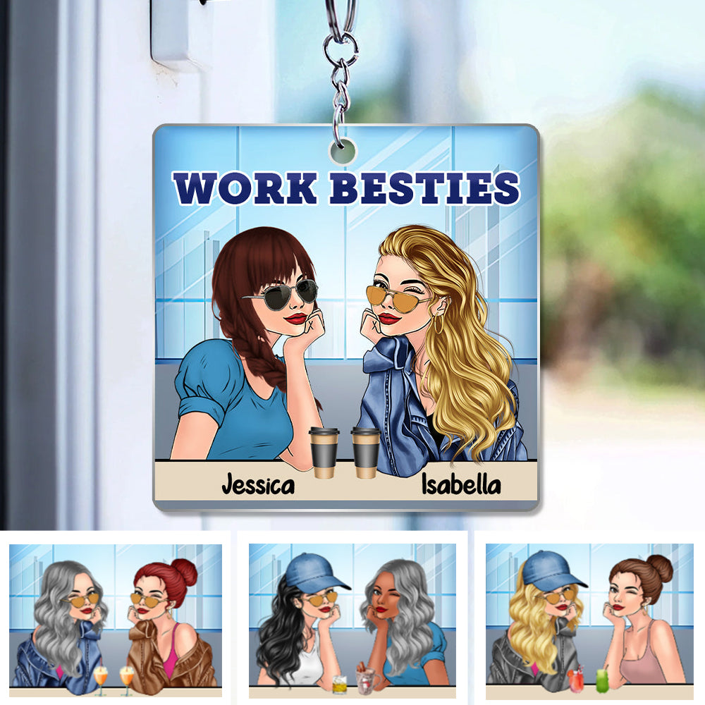 You Are The Reason I Don't Punch People At Work, Funny, Anniversary, Birthday Gifts-Personalized Acrylic Keychain