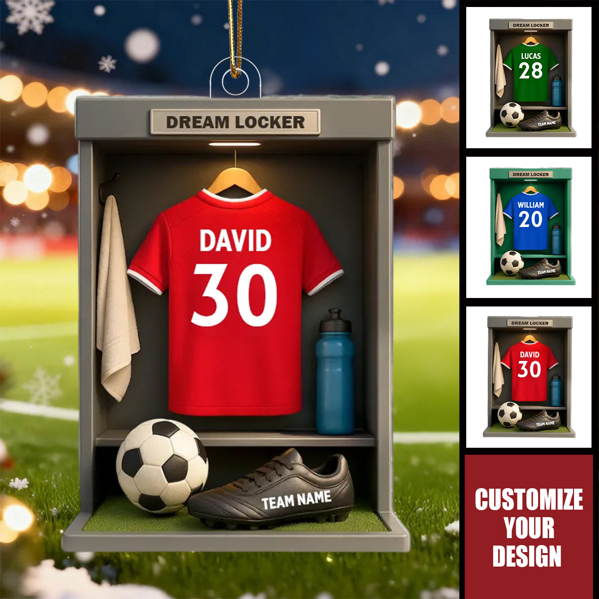 Custom Soccer Sports Keepsake - Personalized Acrylic Ornament