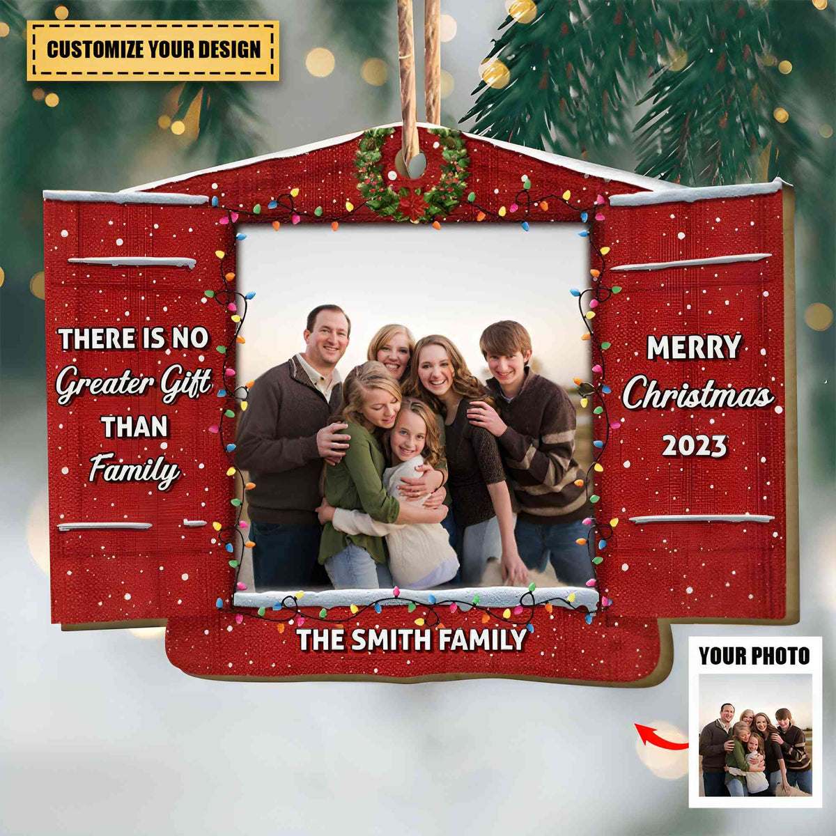 The Love Between Brothers & Sisters Is Forever - Personalized Wooden Photo Ornament