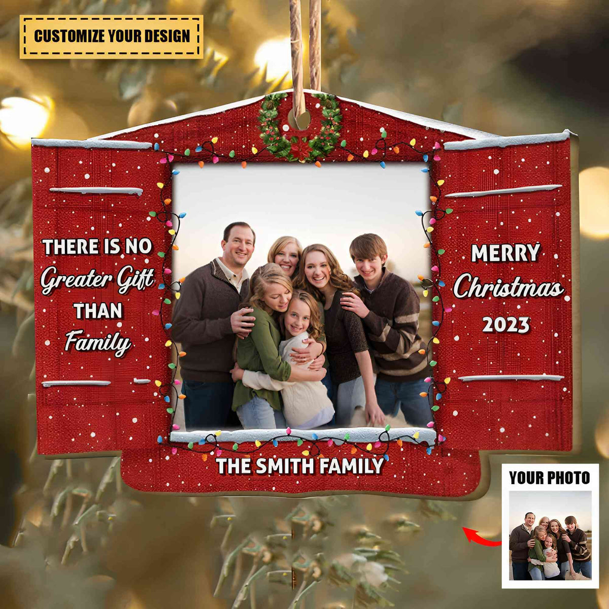 The Love Between Brothers & Sisters Is Forever - Personalized Wooden Photo Ornament