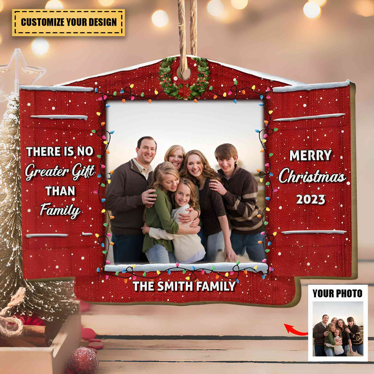 The Love Between Brothers & Sisters Is Forever - Personalized Wooden Photo Ornament